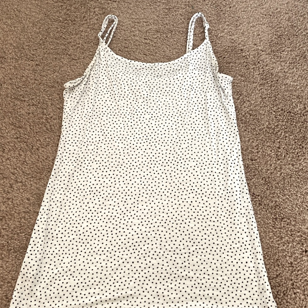 S Ann Taylor White Polka Dot Camisole